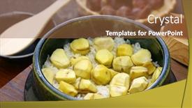  Presentation with rice - Slides having chestnut-rice-kuri-gohan background and a tawny brown colored foreground