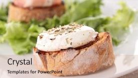 Presentation with walnut - Audience pleasing PPT layouts consisting of chevre - bread with goat cheese backdrop and a coral colored foreground