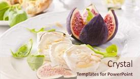  Presentation with honey - Beautiful presentation theme featuring chevre - goat cheese with fig backdrop and a lemonade colored foreground