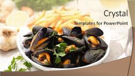  Presentation with french fries - Amazing theme having chevre - mussel and french fries backdrop and a blonde colored foreground
