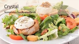  Presentation with pygmy goat - Audience pleasing presentation theme consisting of chevre - salad with walnut bread backdrop and a lemonade colored foreground