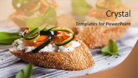  Presentation with cheese - PPT theme consisting of chevre - zucchini carrot and goat's cheese background and a  colored foreground