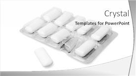  Presentation with chewing gum - Slide deck enhanced with chewing-gum-isolated-on-white background and a white colored foreground