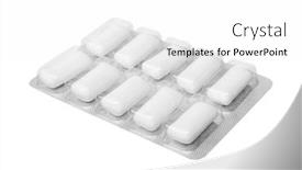  Presentation with chewing gum - Presentation theme with chewing-gum-isolated-on-white background and a white colored foreground
