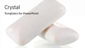  Presentation with chewing gum - PPT layouts consisting of chewing gum isolated on white background and a white colored foreground