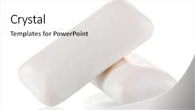  Presentation with chewing gum - Colorful presentation theme enhanced with chewing gum isolated on white backdrop and a white colored foreground