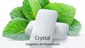  Presentation with chewing gum - Audience pleasing presentation design consisting of chewing gum pads with mint backdrop and a light gray colored foreground