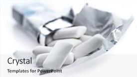  Presentation with chewing gum - Amazing presentation theme having chewing gum pieces isolated backdrop and a light gray colored foreground