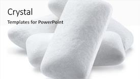  Presentation with chewing gum - Presentation design with chewing gum pieces on white background and a light gray colored foreground