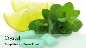 Presentation with chewing gum - Amazing presentation theme having chewing gum with lime and mint backdrop and a mint green colored foreground