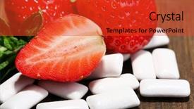 Presentation with taste - Presentation theme enhanced with chewing gums with fruit taste background and a red colored foreground