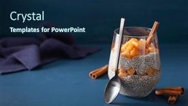  Presentation with peanut butter - Audience pleasing presentation theme consisting of chia-pudding-with-cinnamon-simmered backdrop and a navy blue colored foreground