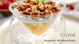  Presentation with thai dessert - Audience pleasing theme consisting of chia-pudding-with-thai-mango backdrop and a lemonade colored foreground