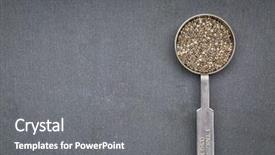  Presentation with seed - Cool new slides with chia seed on metal measuring backdrop and a gray colored foreground