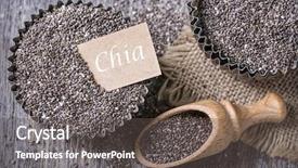  Presentation with muffin - Amazing slides having chia seeds in a old backdrop and a dark gray colored foreground