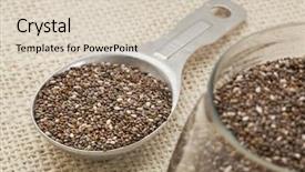  Presentation with seed - Slides consisting of chia seeds in glass jar background and a soft green colored foreground