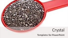  Presentation with seed - Audience pleasing presentation theme consisting of chia seeds in red scoop backdrop and a lemonade colored foreground