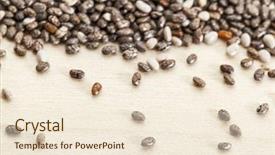  Presentation with seed - Theme with chia seeds on poplar wood background and a cream colored foreground