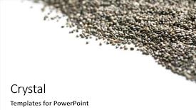  Presentation with seeds - Colorful slide deck enhanced with chia seeds on white background backdrop and a white colored foreground