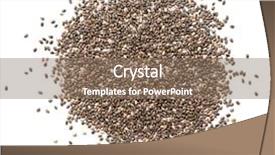  Presentation with seed - Audience pleasing theme consisting of chia seeds on white background backdrop and a violet colored foreground