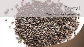  Presentation with seeds - Presentation theme featuring chia-seeds-pile-top-view background and a light gray colored foreground