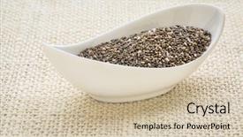  Presentation with seed - Colorful PPT theme enhanced with chia seeds salvia hispanica backdrop and a  colored foreground