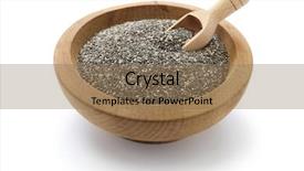  Presentation with seed - Presentation design featuring chia seeds with scoop background and a coral colored foreground