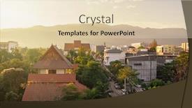  Presentation with chiang mai - Presentation theme consisting of chiang-mai-cityscape background and a lemonade colored foreground