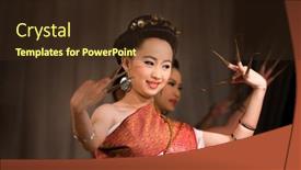  Presentation with finger nail - Presentation design enhanced with chiang-mai-thailand-april-25 background and a  colored foreground