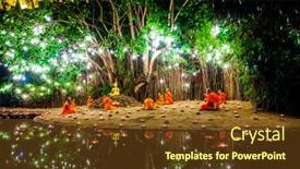  Presentation with mai - Presentation theme having chiang-mai-thailand-february-19 background and a tawny brown colored foreground