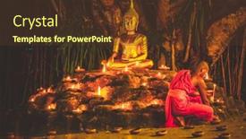  Presentation with mai - PPT theme enhanced with chiang-mai-thailand-february-19 background and a tawny brown colored foreground