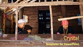  Presentation with tribe - Theme having chiang-mai-thailand-february-2019 background and a tawny brown colored foreground
