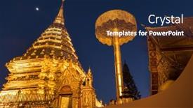  Presentation with chiang mai - Colorful presentation theme enhanced with chiang-mai-thailand-november-22 backdrop and a navy blue colored foreground