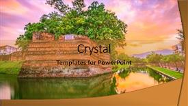  Presentation with chiang mai - Audience pleasing presentation theme consisting of chiang mai thailand old city backdrop and a gold colored foreground