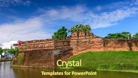  Presentation with chiang mai - Beautiful slide set featuring chiang mai thailand old city backdrop and a tawny brown colored foreground