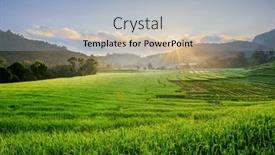  Presentation with chiang mai - PPT layouts enhanced with chiang-mai-thailand-sunrise-over background and a light blue colored foreground