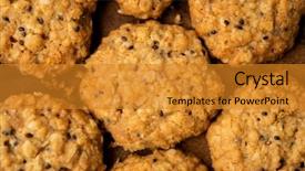  Presentation with vegan - Colorful slide set enhanced with chiaseeds cookies with natural light backdrop and a gold colored foreground