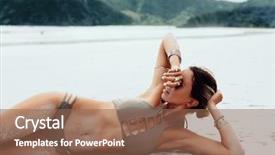  Presentation with bohemian - Colorful PPT theme enhanced with chic - beautiful bohemian styled and tanned backdrop and a violet colored foreground