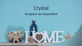  Presentation with decoration - Slide deck enhanced with chic - idea of interior decoration background and a light blue colored foreground