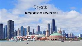  Presentation with chicago skyline - Amazing slide set having chicago-city-downtown-urban-skyline backdrop and a  colored foreground