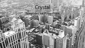  Presentation with chicago skyline - Amazing PPT theme having chicago downtown area - vintage style backdrop and a light gray colored foreground