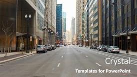  Presentation with city chicago - PPT theme enhanced with chicago-il-circa-april-2016 background and a gray colored foreground