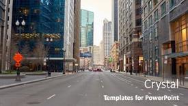  Presentation with city chicago - Slide deck featuring chicago-il-circa-april-2016 background and a gray colored foreground