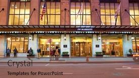  Presentation with resorts - Cool new PPT layouts with chicago-il-circa-march-2016 backdrop and a violet colored foreground