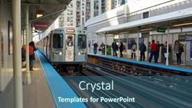  Presentation with mass - PPT theme consisting of chicago-il-circa-march-2016 background and a ocean colored foreground