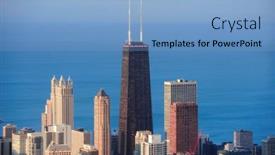  Presentation with height - Slide set featuring chicago-il-oct-1-hancock background and a light blue colored foreground