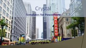  Presentation with city chicago - Slides having chicago-il-oct-6-chicago background and a sky blue colored foreground