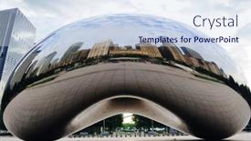  Presentation with millennium - Audience pleasing presentation theme consisting of chicago-il-oct-6-cloud backdrop and a sky blue colored foreground