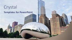  Presentation with millennium - Beautiful slide deck featuring chicago-il-oct-6-cloud backdrop and a sky blue colored foreground