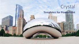  Presentation with millennium - PPT theme enhanced with chicago-il-oct-6-cloud background and a sky blue colored foreground